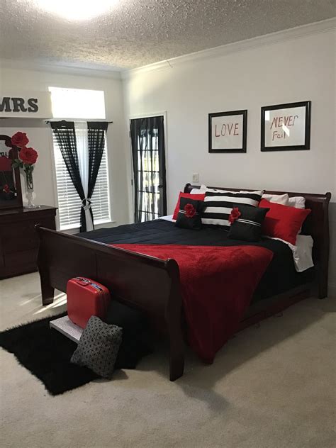 black white and red wall decor|black and red bedroom ideas.